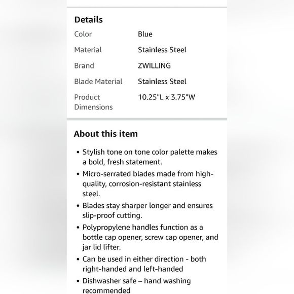 Zwilling Now S Multi-Purpose Shears- Blueberry Blue - Picture 5 of 6